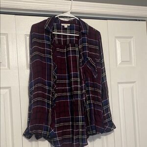 Plaid Button-Up Shirt